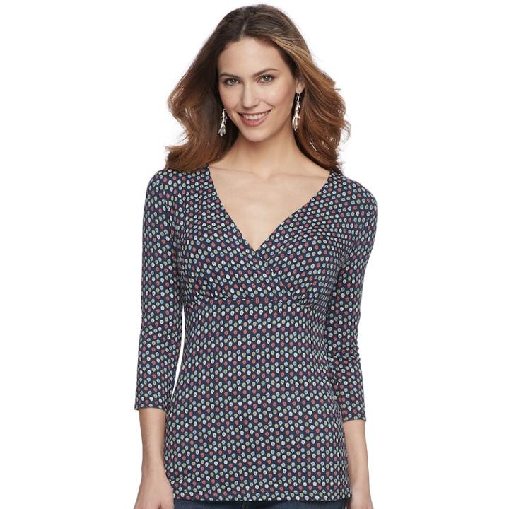 Maternity A:glow Surplice Nursing Tee, Women's, Size: S-mat, Dark Blue