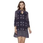 Juniors' Lily Rose Floral Swing Dress, Girl's, Size: Medium, Blue Other