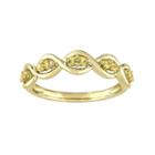 14k Gold Yellow Sapphire Wavy Ring, Women's, Size: 7