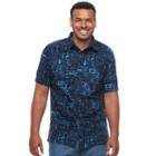 Big & Tall Croft & Barrow&reg; True Comfort Regular-fit Stretch Crosshatch Button-down Shirt, Men's, Size: Xl Tall, Dark Blue
