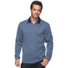 Men's Haggar Classic-fit Sweater Fleece Quarter-zip Pullover, Size: Large, Brt Purple