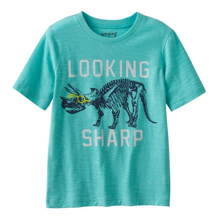 Boys 4-10 Jumping Beans&reg; Patterned Slubbed Tee, Boy's, Size: 7, Turquoise/blue (turq/aqua)