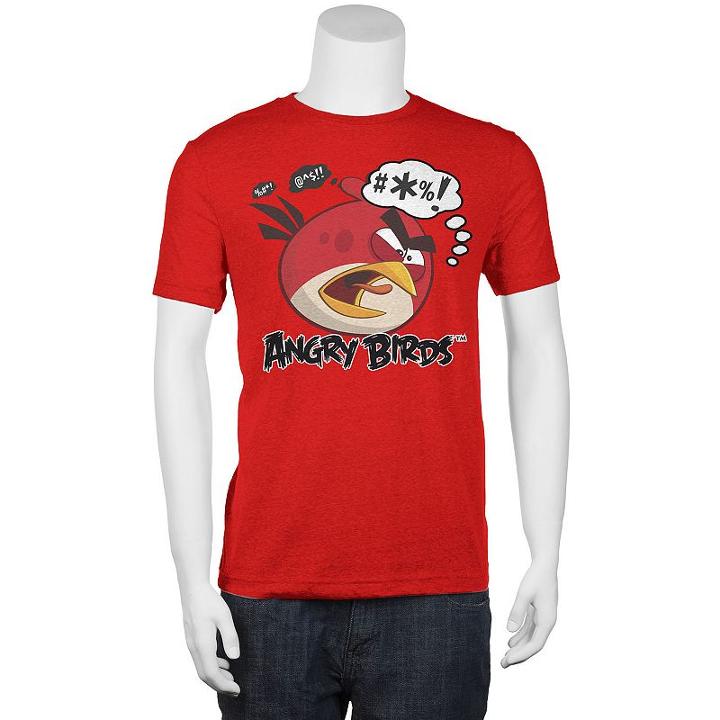 Big & Tall Angry Birds Tee, Men's, Size: 3xb, Brt Red