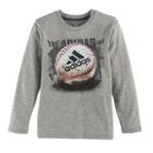 Boys 4-7x Adidas Climalite Baseball Graphic Tee, Size: 7, Grey Other