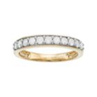 10k Gold 1/2 Carat T.w. Diamond Anniversary Ring, Women's, Size: 9, White