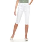 Women's Croft & Barrow&reg; Drawstring Lace-hem Skimmer Shorts, Size: Xl, Natural