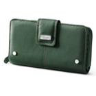 Buxton Westcott Leather Organizer Clutch Wallet, Women's, Green