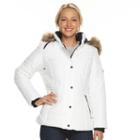 Women's D.e.t.a.i.l.s Full-zip Hooded Puffer Jacket, Size: Xl, White