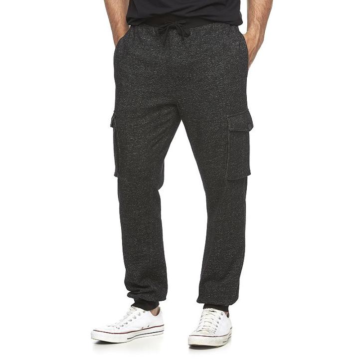 Men's Holy Space-dyed Jogger Pants, Size: Large, Black