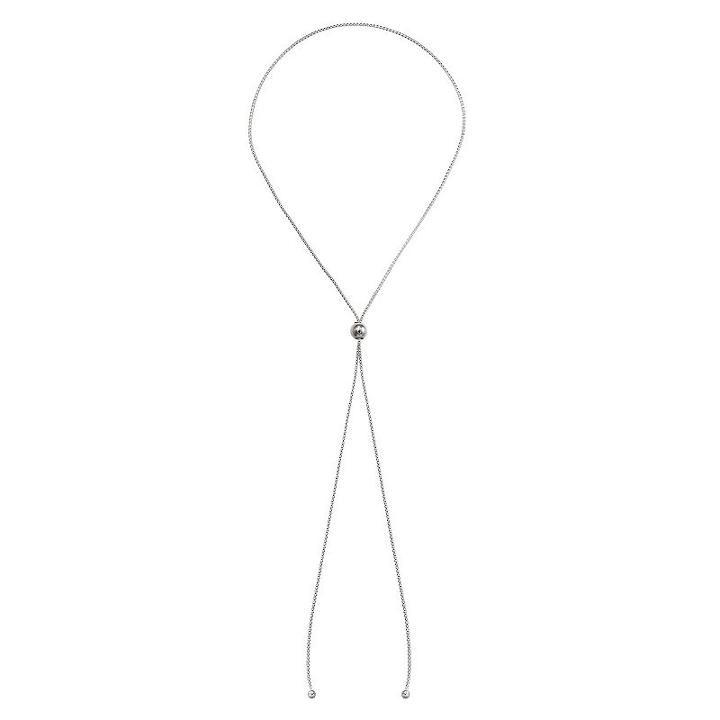 Sterling Silver Adjustable Popcorn Chain Necklace - 28 In, Women's, Size: 26