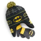 Toddler Boy Dc Comics Batman Trapper Hat & Mittens Set, Black