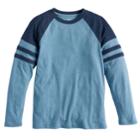 Boys 8-20 Urban Pipeline Varsity Stripe Raglan Tee, Size: Medium, Blue (navy)