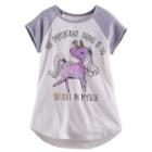 Girls 4-10 Jumping Beans&reg; The Important Thing Is To Believe In Myself Unicorn Tee, Girl's, Size: 8, Lt Beige