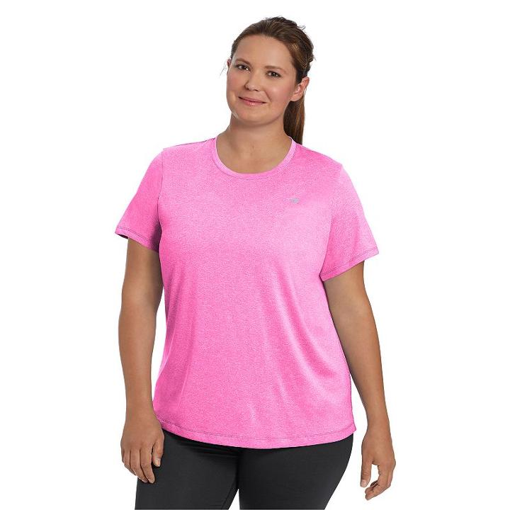 Women's Plus Size Champion Scoopneck Vapor Active Tee, Size: 4xl, Brt Pink