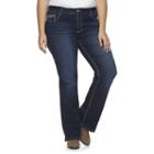 Plus Size Rhythm In Blues Slim Bootcut Jeans, Women's, Size: 14 W, Dark Blue