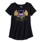 Girls 7-16 Dc Comics Batgirl High-low Hem Glitter Graphic Tee, Girl's, Size: Medium, Black