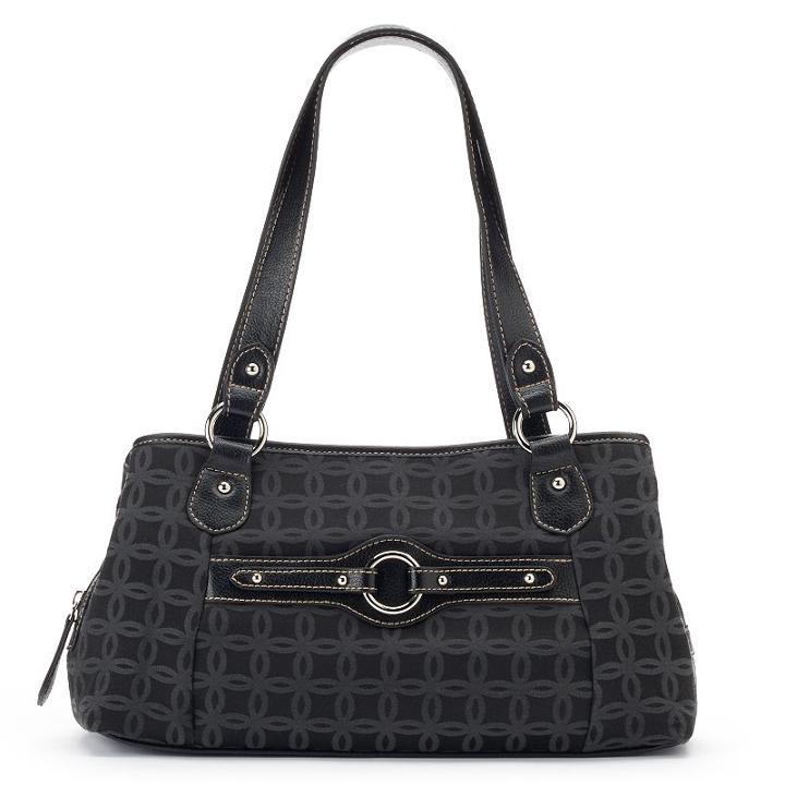Rosetti Jacquard Triple Entry Satchel, Women's, Black