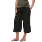Maternity A:glow Belly Panel Wide-leg Culottes, Women's, Size: 8-mat, Black