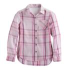 Girls 7-16 Mudd&reg; Lace Back Yoke Plaid Button-down Shirt, Size: 7-8, Lt Purple