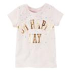 Girls 4-8 Carter's Short Sleeve Oh Happy Day Foil Graphic Tee, Girl's, Size: 5, Pink