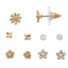 Lc Lauren Conrad Flower Nickel Free Stud Earring Set, Women's, Gold