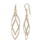 Primrose 14k Gold Over Silver Double Marquise Twist Drop Earrings, Women's