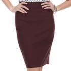Women's Elle&trade; Pull-on Pencil Skirt, Size: Medium, Purple