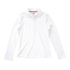 Girls 7-20 & Plus Size French Toast School Uniform Long-sleeved Polo Shirt, Girl's, Size: 14-16, White