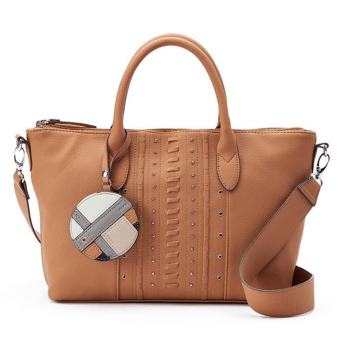 Rosetti Gayle Double Zip Satchel, Women's, Med Brown