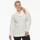 Plus Size Napa Valley Cowlneck Tunic Sweater, Women's, Size: 2xl, Natural