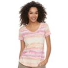 Women's Sonoma Goods For Life&trade; Essential V-neck Tee, Size: Medium, Pink