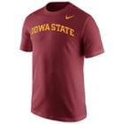 Men's Nike Iowa State Cyclones Wordmark Short-sleeve Tee, Size: Small, Red