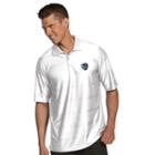 Men's Antigua Sporting Kansas City Illusion Desert-dry Xtra-lite Tonal-striped Performance Polo, Size: Medium, White