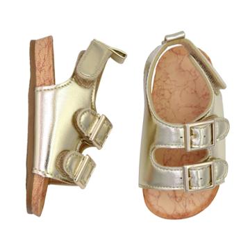 Baby Girl Goldbug Metallic Sandal Crib Shoes, Size: 9-12 Months, Turquoise/blue (turq/aqua)