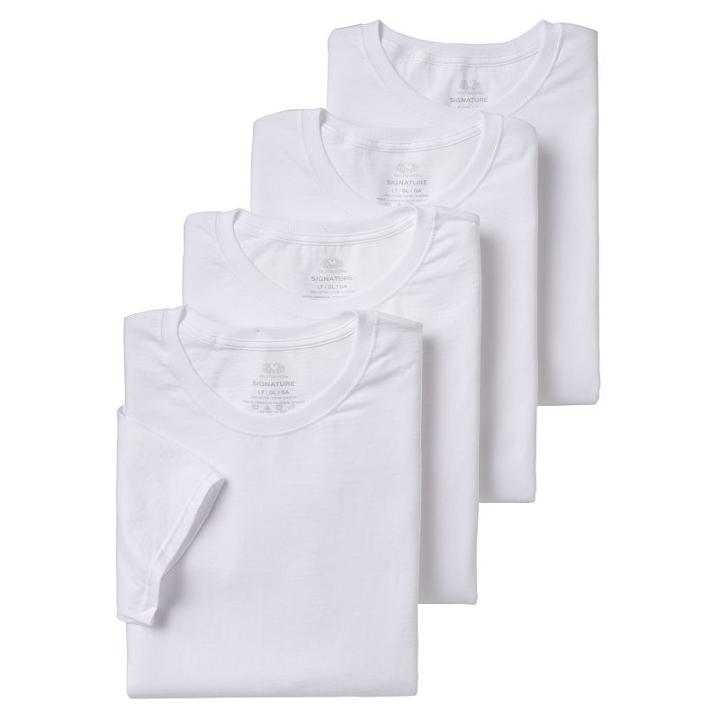Men's Fruit Of The Loom 4-pack Crewneck Tees, Size: L Tall, White