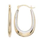 Kids' Taylor Grace Two Tone 10k Gold Oval Hoop Earrings, Teens