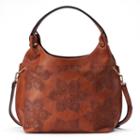 Mellow World Brienne Floral Perforated Hobo, Women's, Brown
