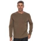 Men's Croft & Barrow&reg; Classic-fit Stretch Henley, Size: Xxl, Dark Brown