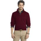 Big & Tall Arrow Classic-fit Sueded Fleece Quarter-zip Pullover, Men's, Size: L Tall, Dark Red