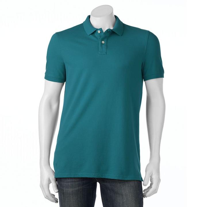 Men's Sonoma Goods For Life&trade; Flexwear Classic-fit Pique Polo, Size: Medium, Dark Blue