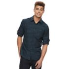 Men's Urban Pipeline&reg; Textured Button-down Shirt, Size: Xl, Dark Blue