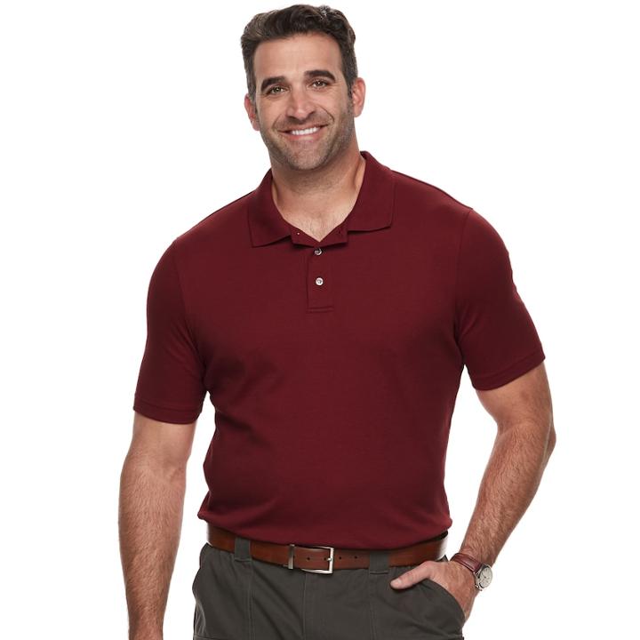Big & Tall Croft & Barrow&reg; Classic-fit Easy-care Interlock Polo, Men's, Size: M Tall, Red