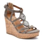 So&reg; Cadet Women's Wedge Sandals, Girl's, Size: Medium (7), Med Grey