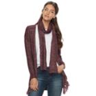Women's Sonoma Goods For Life&trade; Scarf & Cardigan, Size: Xl, Purple