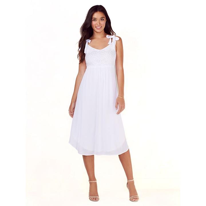 Women's Lc Lauren Conrad Crochet Midi Dress, Size: Large, White