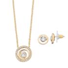 Dana Buchman Circle Necklace & Stud Earring Set, Women's, Gold
