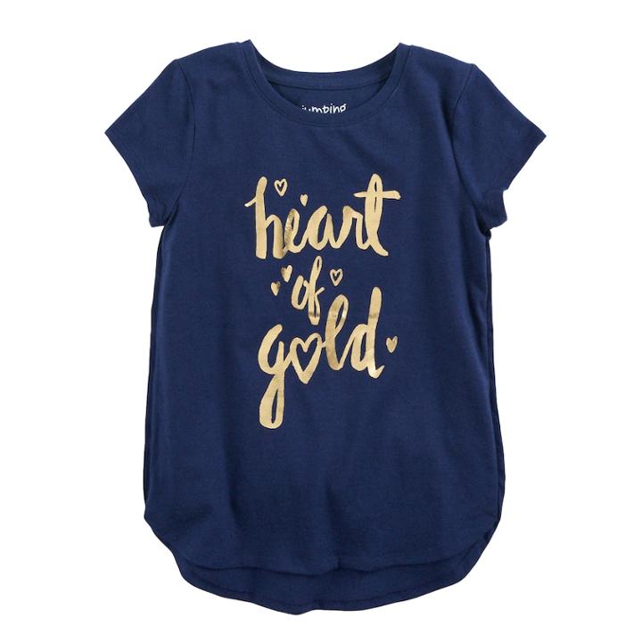 Girls 4-10 Jumping Beans&reg; Hi-low Graphic Tee, Size: 6, Blue