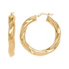 Everlasting Gold 14k Gold Twisted Hoop Earrings, Women's, Yellow