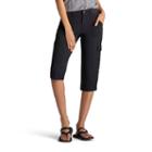 Women's Lee Benson Active Cargo Capris, Size: 14 Avg/reg, Black