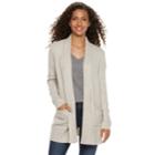 Women's Sonoma Goods For Life&trade; Supersoft Airy Shawl Collar Cardigan, Size: Small, Lt Beige